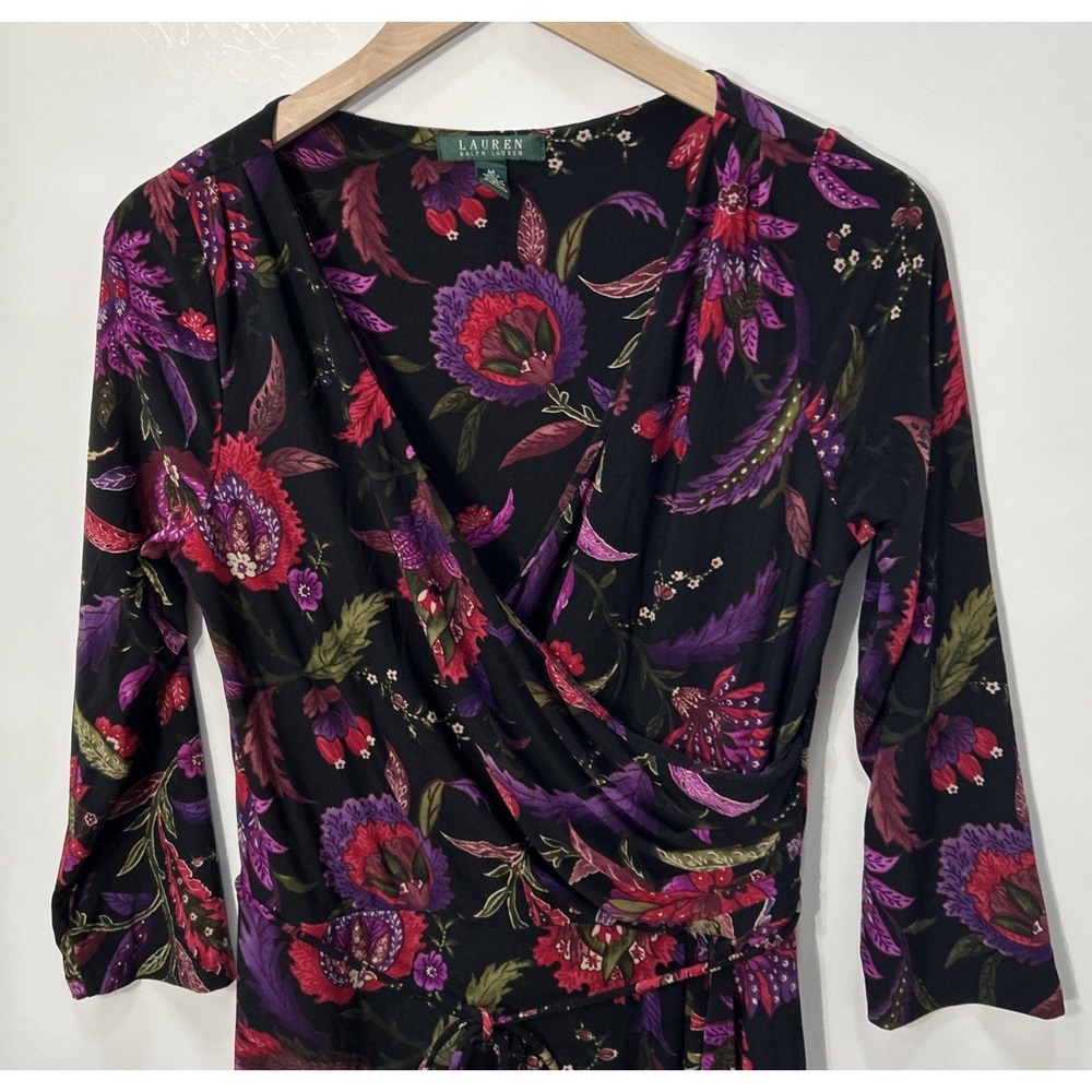 Women's Lauren Ralph Lauren Wrap Dress Floral Sz Med